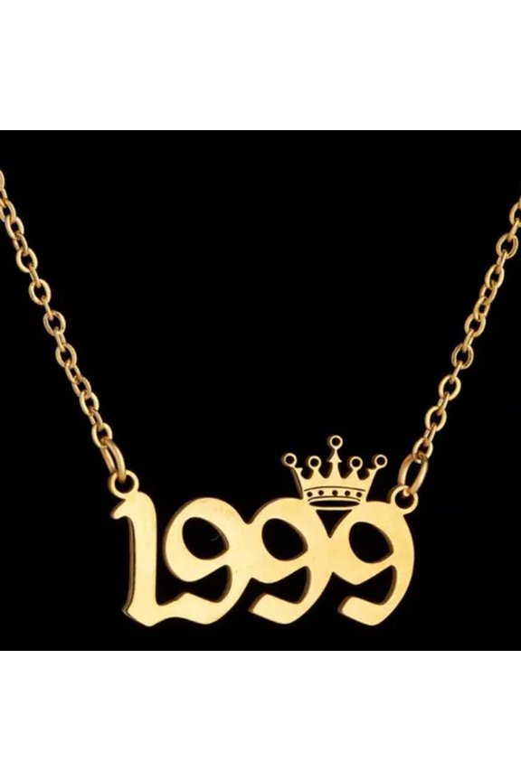 Personalize Year Number Necklaces for Women Custom Year 1986 1993 1999 2003 2:yy-1999