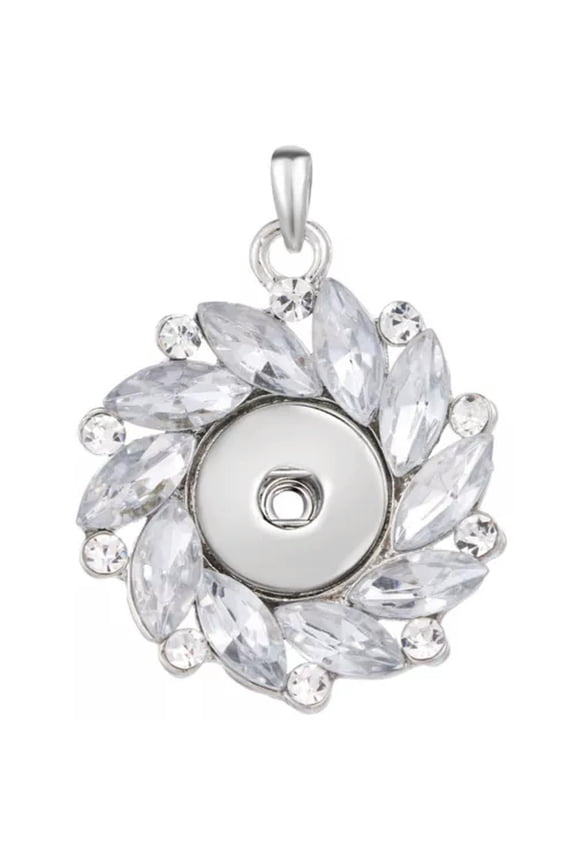 Popular Ginger Drill Snap Pendant Keychain Fit 18mm Snap Button Jewelry Making -DZ394