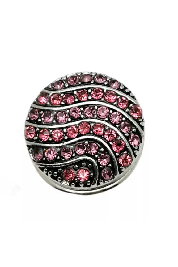 Pretty Cute Charm Crystal Chunk Snap Button Fit For 18mm Drill Snap Jewelry DIY-020