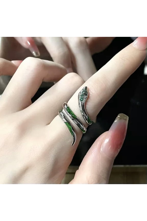 Punk Animal Snake Bracelet Hip Hop Crystal Bracelets Open Adjustable Finger R-yy-2