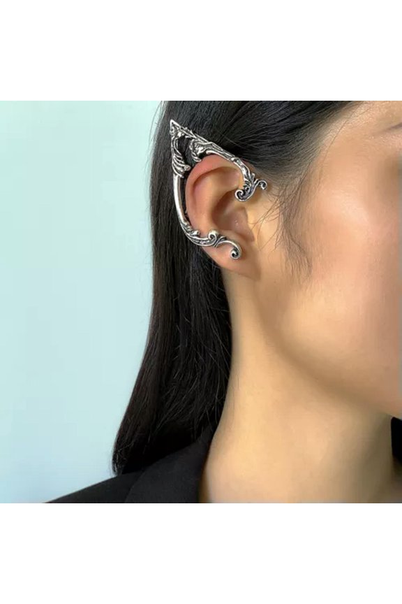 Punk Fairy Stud Earrings Cuff Earring Dark Elf Ear Earrings For Women Jewelry-Right Ear