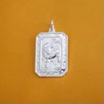 thumbnail image 1 of HOOUN Pure S990 Sterling Silver New 12 Symbolic Animals Zodiac Square Oblong Pendant -Ox, 1 of 4