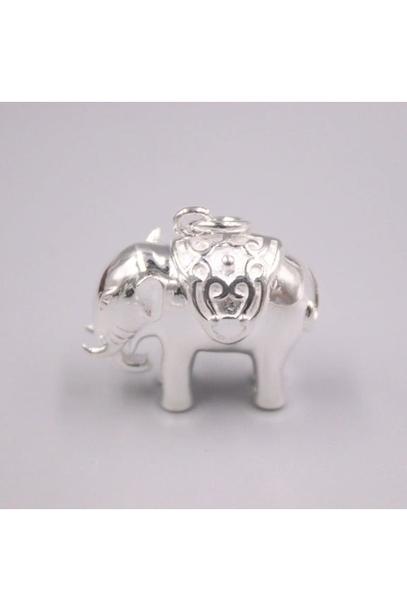 Pure S999 Sterling Silver Pendant Men Women Gift Lucky Elephant Pendant