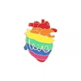 thumbnail image 1 of HOOUN Rainbow Enamel Brooch Pins Collar Lapel Pin Necktie Clip Gift Gay Lesbian 115 +-01 heart letter, 1 of 9