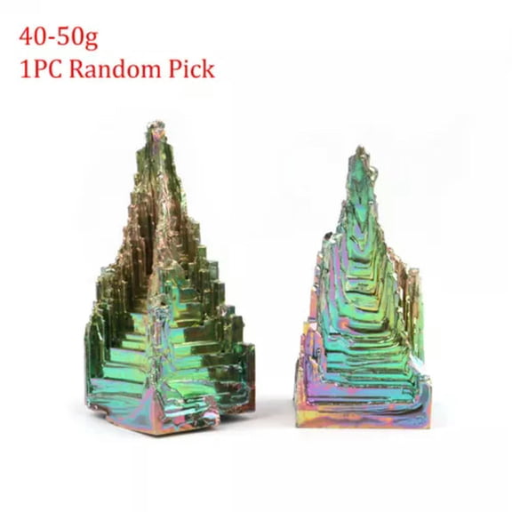 HOOUN Rare Rainbow Titanium Bismuth Specimen Mineral Gem Crystal Healing Stone Lot-40-50g