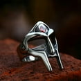 thumbnail image 1 of HOOUN Red CZ Inlay Spartan Helmet Ring Stainless Steel Vintage Mask Men's Biker Ring-9, 1 of 2