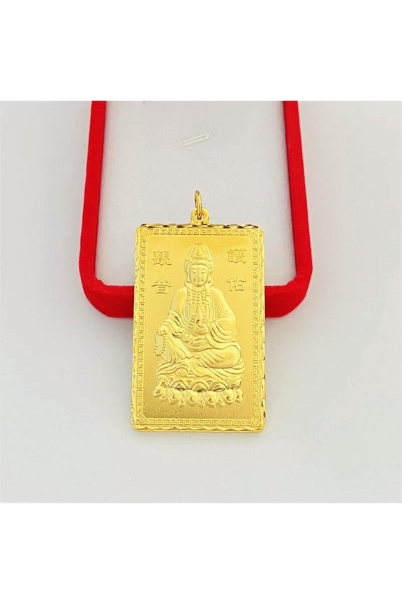 Relief Bodhisattva 24K Thai Baht Gold Filled Yellow GP Pendant