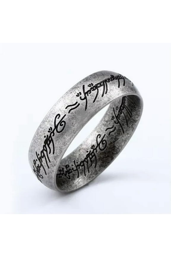 Retro Silver Viking The One Ring Stainless Steel Men's Women's Wedding Band Ring-10