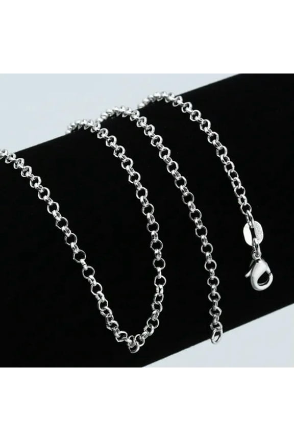 Romantic Rose Cross Pendant Lucky Necklace Bib Chain Flower Jewelry Women Gift-silver chain 1pc 20"