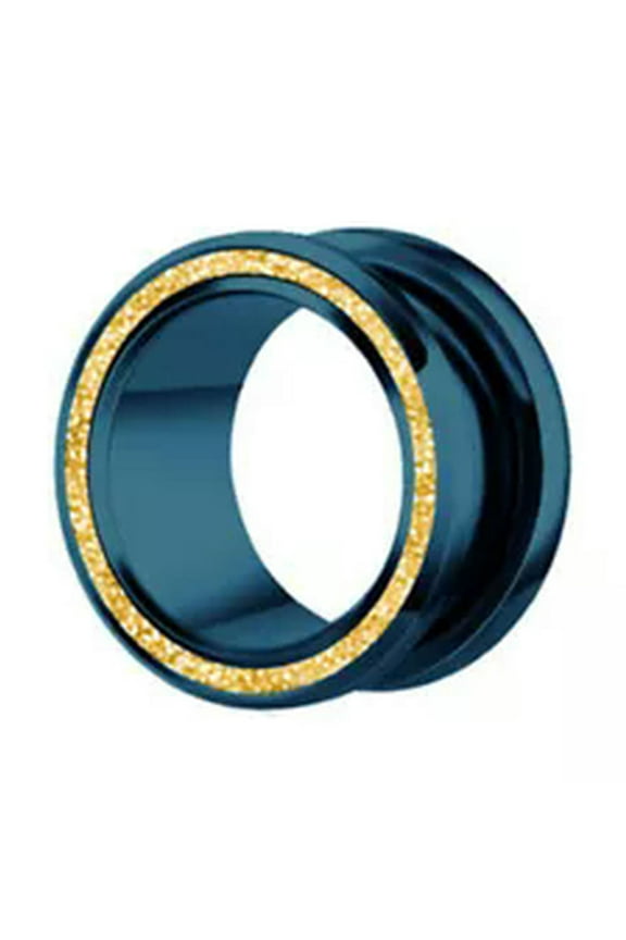 Screw Stainless Steel Ear Gauges Flesh Tunnels Plugs Stretchers Expander 6-16mm-blue-10mm