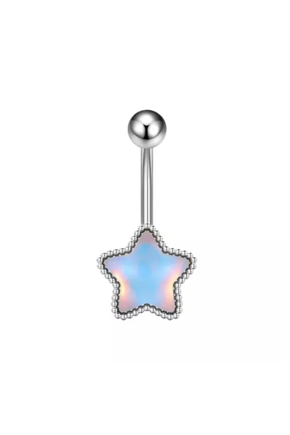 Sexy Button Ring Belly Navel Ring Body Piercing Barbell Body Piercing Jewelry-Blue