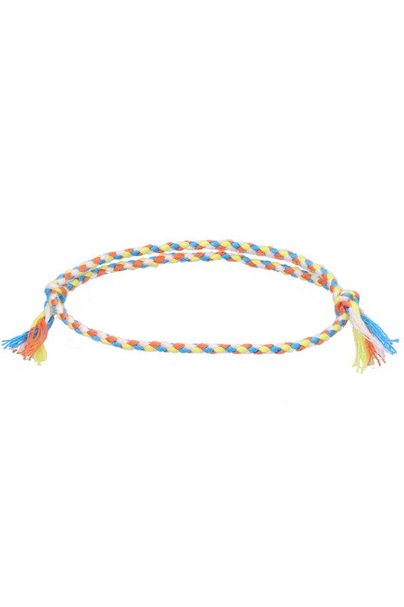 Simple Safe Buckle Four Color String Play Line Hand Woven Red Rope Bracelets-16-4PCS