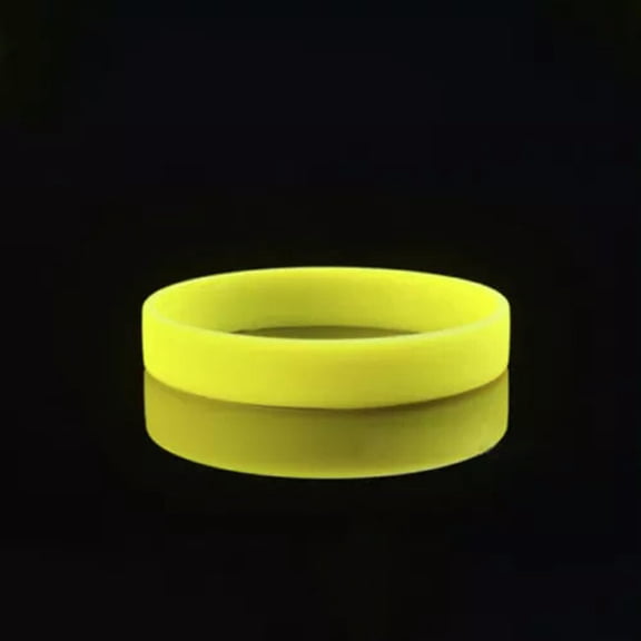 HOOUN Simple Silicone Rubber Elastic Wristband Bracelet Cuff Bangle Sports Wrist Band-Yellow
