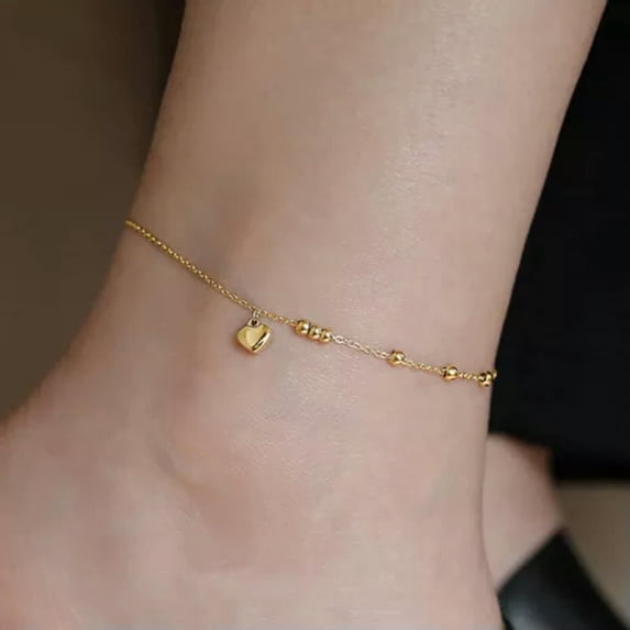 HOOUN Simple Titanium Steel Anklet Women's Advanced Fashion Anklet Accessories Gift#-10