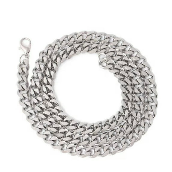 HOOUN Size 4-6mm Men~s Necklace Stainless Steel Cuban Link Chain Hip Hop Jewelry GY:yq-5mmx20in