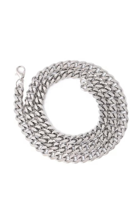 Size 4-6mm Men~s Necklace Stainless Steel Cuban Link Chain Hip Hop Jewelry GY:yq-6mmx24in