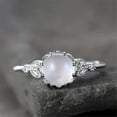 thumbnail image 1 of HOOUN Size 5-10 Women's Vintage Rings Small Zircon Inlay Luxury Ring-Silver-8, 1 of 4