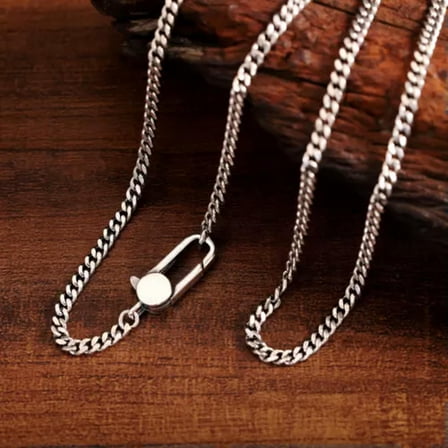 HOOUN Solid 925 Sterling Silver Curb Miami Cuban Link Chain Necklace Men Women 22-24''-21.6'' inch