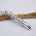 thumbnail image 1 of HOOUN Solid 925 Sterling Silver Men Women Good Luck Carved Pattern Whistle Pendant, 1 of 7