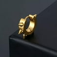 thumbnail image 1 of HOOUN Spike Rivet Hoop Earrings Punk Stainless Steel Unisex Street Hip Hop Ear Buckle-gold, 1 of 9