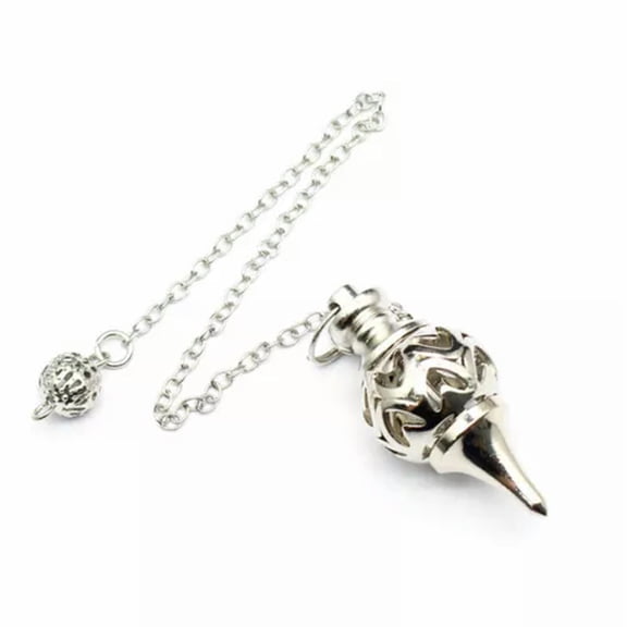 HOOUN Spiral COPPER Pendulum - Divination, Metaphysical, Healing Crystals and Stones-Silver (08#)