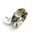 thumbnail image 1 of HOOUN Stainless Steel Abalone Shell Inlay Mens Wedding Band Womens Jewelry Party Ring-Silver-Male-8, 1 of 9
