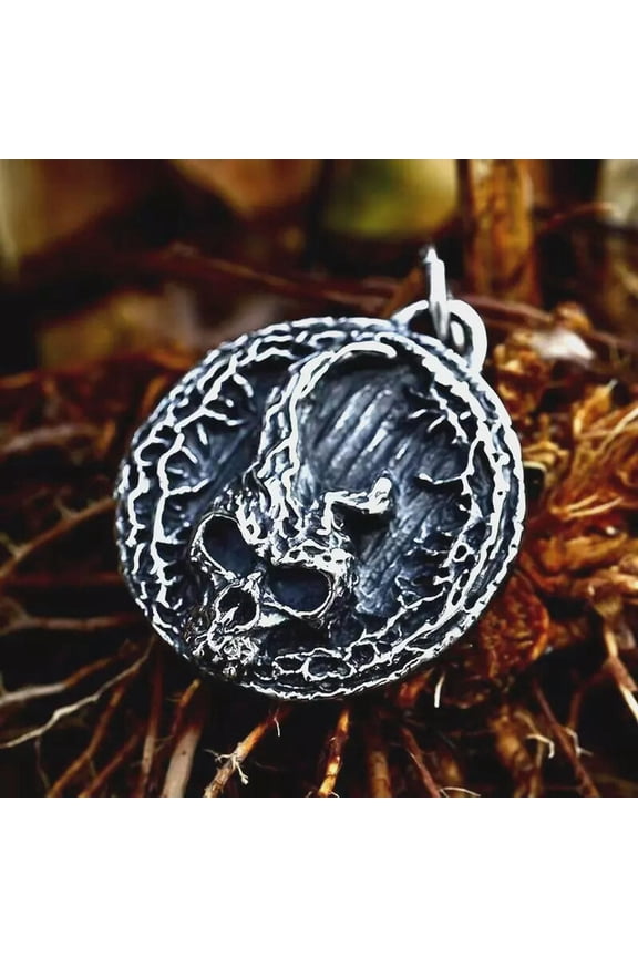 Stainless Steel Demon Horn Skull Pendant Necklace Men's Jewelry Chain 24" Gift