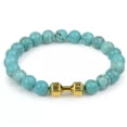 thumbnail image 1 of HOOUN Stone Beaded Bracelet Fitness Dumbbell Shape Vintage Bangles Barbell Wristband#-10, 1 of 9