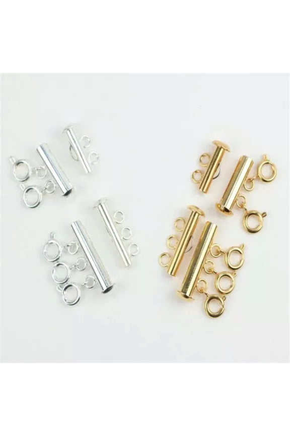 Strong Multi Strand Necklace Detangler Untangling Layered Necklace Clasp Spacer-3 Strand-Silver
