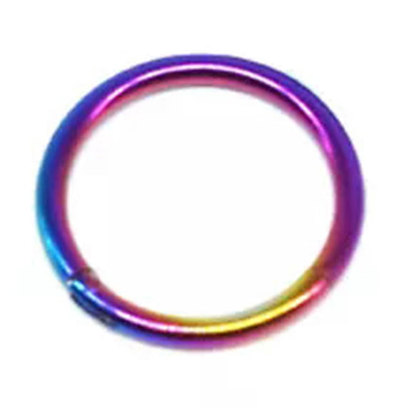 HOOUN Surgical Steel Hoop Nose Ring Lip Ear Septum Helix Body Piercing Small Jewelry-rainbow-1.0x12mm