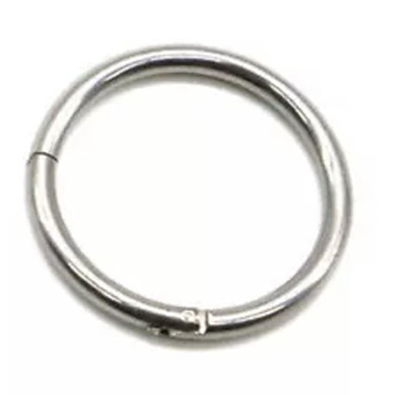 HOOUN Surgical Steel Hoop Nose Ring Lip Ear Septum Helix Body Piercing Small Jewelry-silver-1.0x8mm