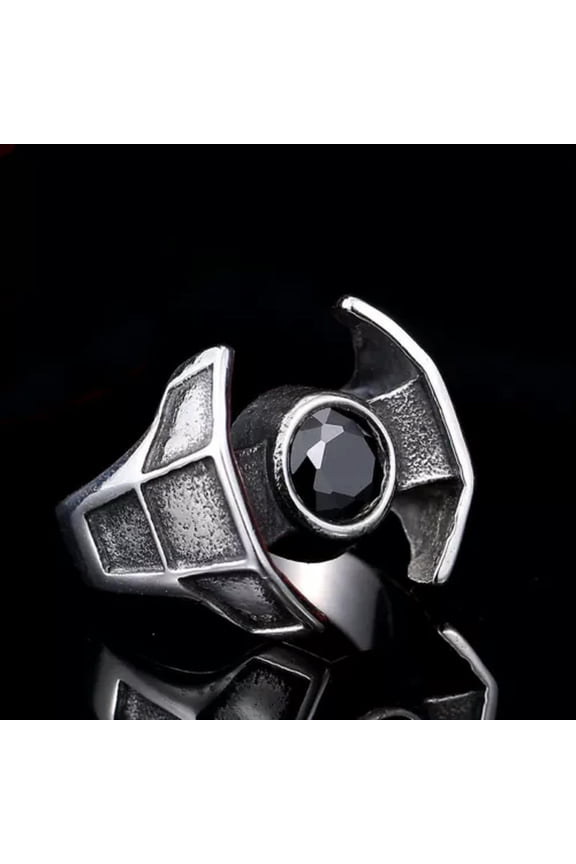 TIE Advanced V1 Starfighter Ring Stainless Steel War Robot Biker Punk Men's Ring-12