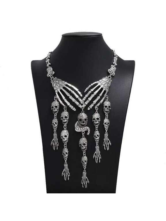 Talon Skeleton Halloween Claw Gothic Skull Head Prop Grisly Necklace Gift