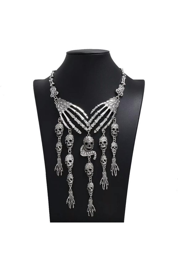 Talon Skeleton Halloween Claw Gothic Skull Head Prop Grisly Necklace Gift