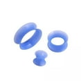 thumbnail image 1 of HOOUN Thin Flexible Silicone Ear Tunnels Plugs Flared Flesh Gauges Expander Stretchers-blue-8mm, 1 of 9