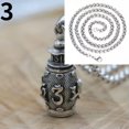 thumbnail image 1 of HOOUN Tibet Buddhist Prayer Ghau Box Silver Plated Amulet Pendant Mantra Necklace-3, 1 of 9