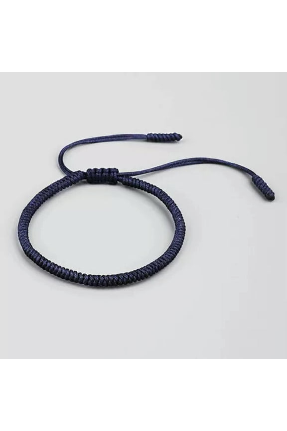 Tibetan Buddhist Lucky Charm Bangles Couple Rope Bracelet Bangle Women's Jewelry-Dark blue