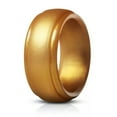 thumbnail image 1 of HOOUN Unisex Flexible Women Men Hypoallergenic Rubber Ring Silicone Wedding Rings Band-gold-10, 1 of 9