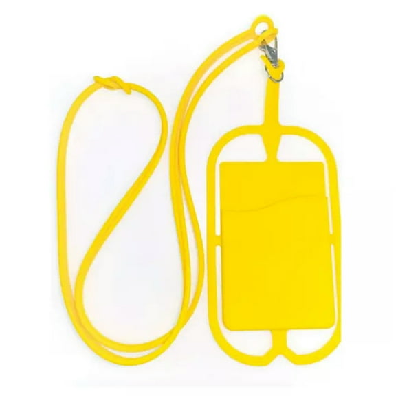 HOOUN Universal Silicone Cell Phone Lanyard Holder Anti-lost Neck Rope Neck Strap -Yellow