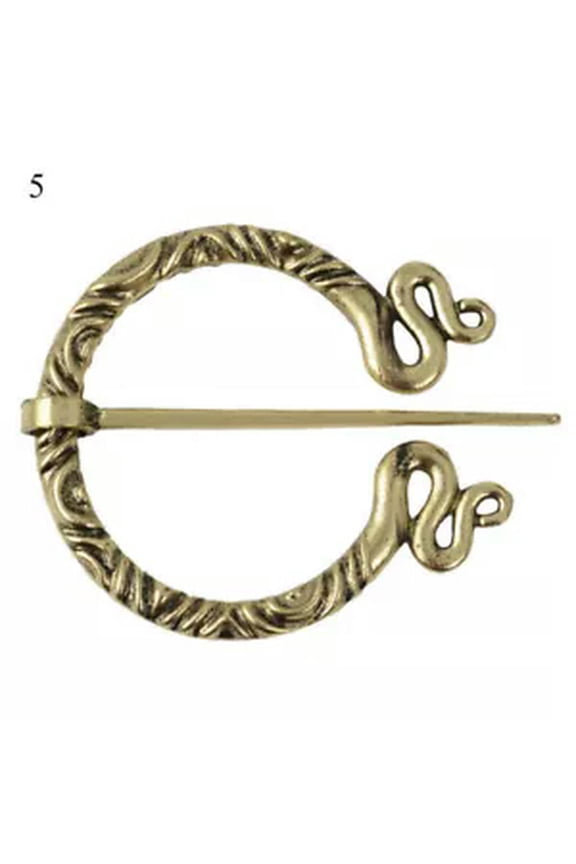 Viking Brooch Shawl Cloak Pin Clasp Norse Medieval Penannular Jewellery Pagan-5