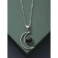 thumbnail image 1 of HOOUN Vintage Creative Boho Moon Crystal Pendant Necklace Silver Plated Jewelry Gifts-02#, 1 of 8