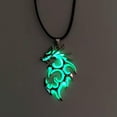 thumbnail image 1 of HOOUN Vintage Dragon Pendant Necklace Heart Crystal For Men Women Couples Jewelry Gift-03#Luminous Green Dragon Necklace, 1 of 2