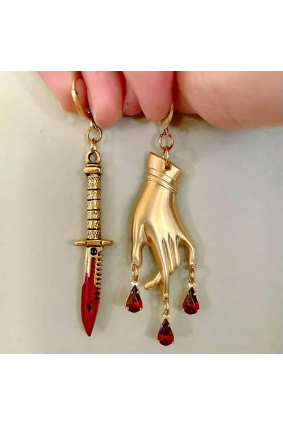 Vintage Gold Plated Dagger Tassel Drop Dangle Earrings Women Party Gift A Pair-#1