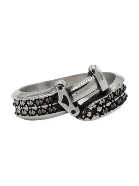 Vintage Knight Sword Ring Stainless Steel Men Women Gothic Biker Punk Pinky Ring-9
