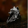thumbnail image 1 of HOOUN Vintage Loyal Wolf Watcher Ring Stainless Steel Viking Direwolf Biker Punk Ring-9, 1 of 3