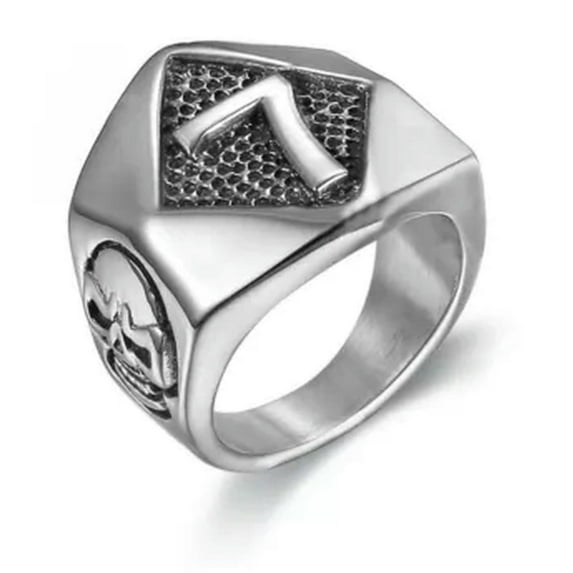 HOOUN Vintage Mens Silver Stainless Steel Gothic Punk Biker Rings Jewelry lots Sz8-15-12-#10