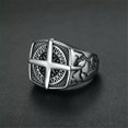 thumbnail image 1 of HOOUN Vintage Mens Silver Stainless Steel Gothic Punk Biker Rings Jewelry lots Sz8-15-12-#13, 1 of 9