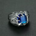 thumbnail image 1 of HOOUN Vintage Mens Silver Stainless Steel Gothic Punk Biker Rings Jewelry lots Sz8-15-12-#1, 1 of 9