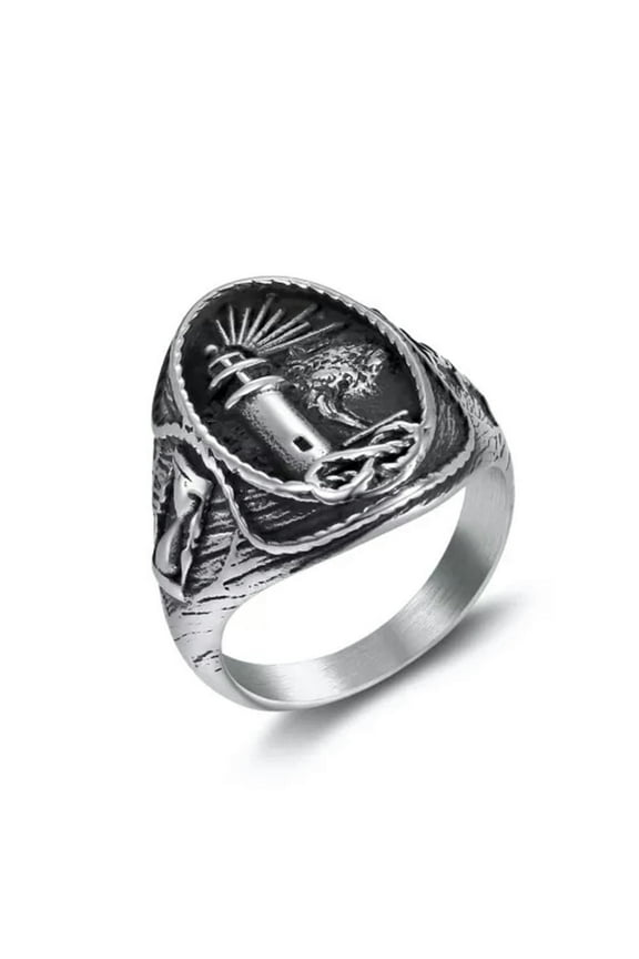 Vintage Mens Silver Stainless Steel Gothic Viking Skull Biker Rings Jewelry 7-15-14-#29-Silver
