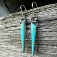 thumbnail image 1 of HOOUN Vintage Zirconia 925 Silver,Gold Hook Stud Dangle Drop Earrings Women Jewelry-Turquoise, 1 of 2